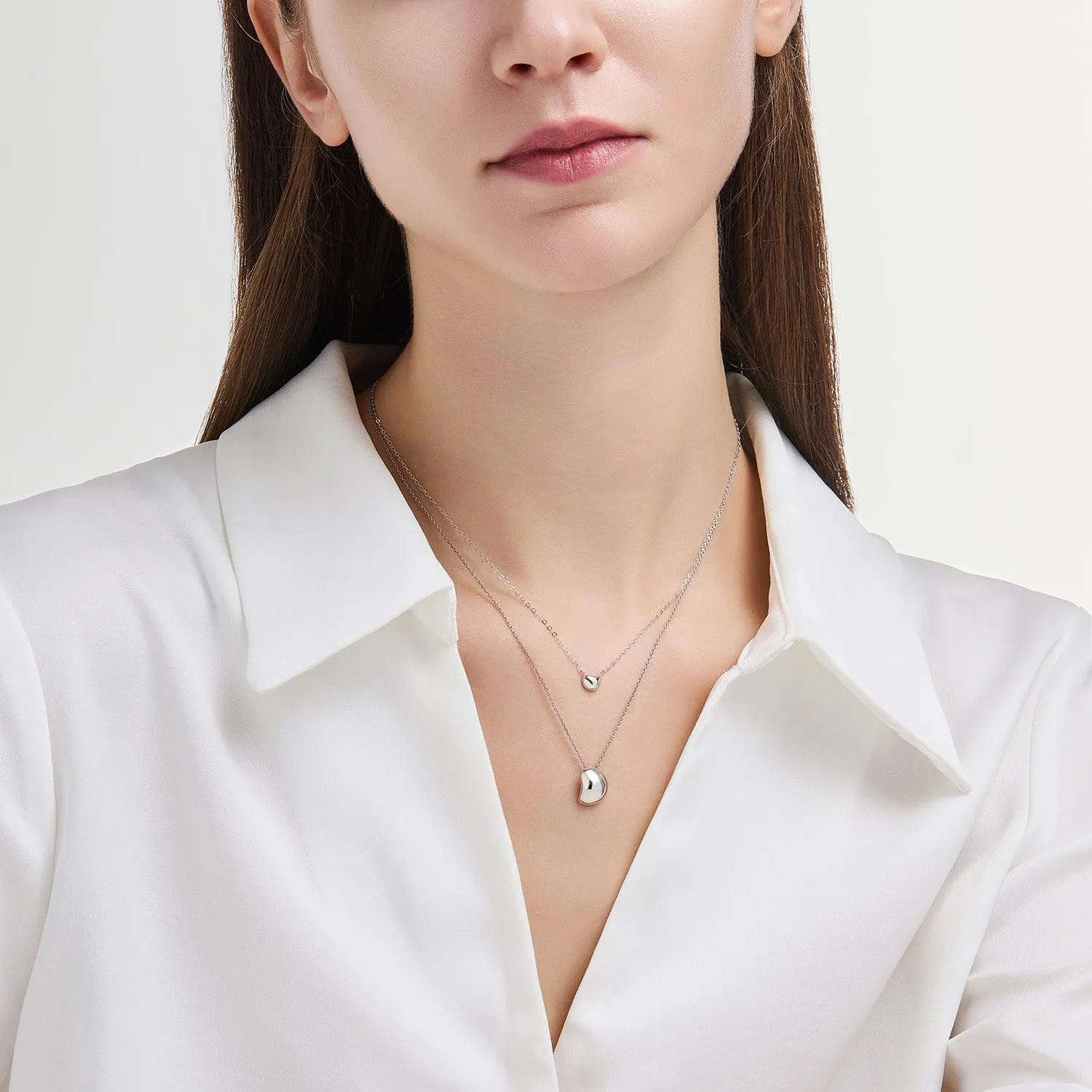 Miss. Doux Silver Necklace JDRNT5S04XX