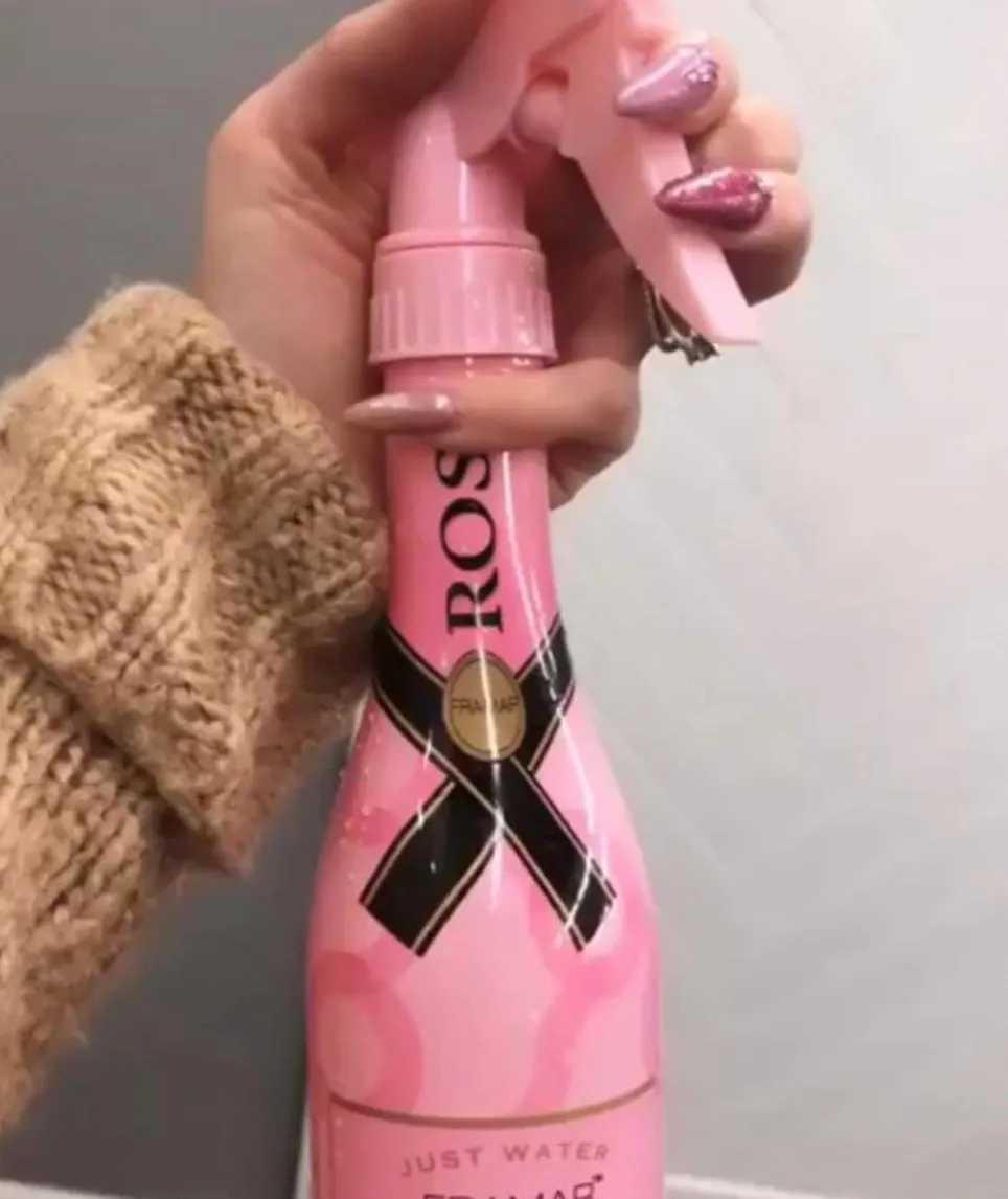 Mist Spray Water Bottle Rose Champagne design