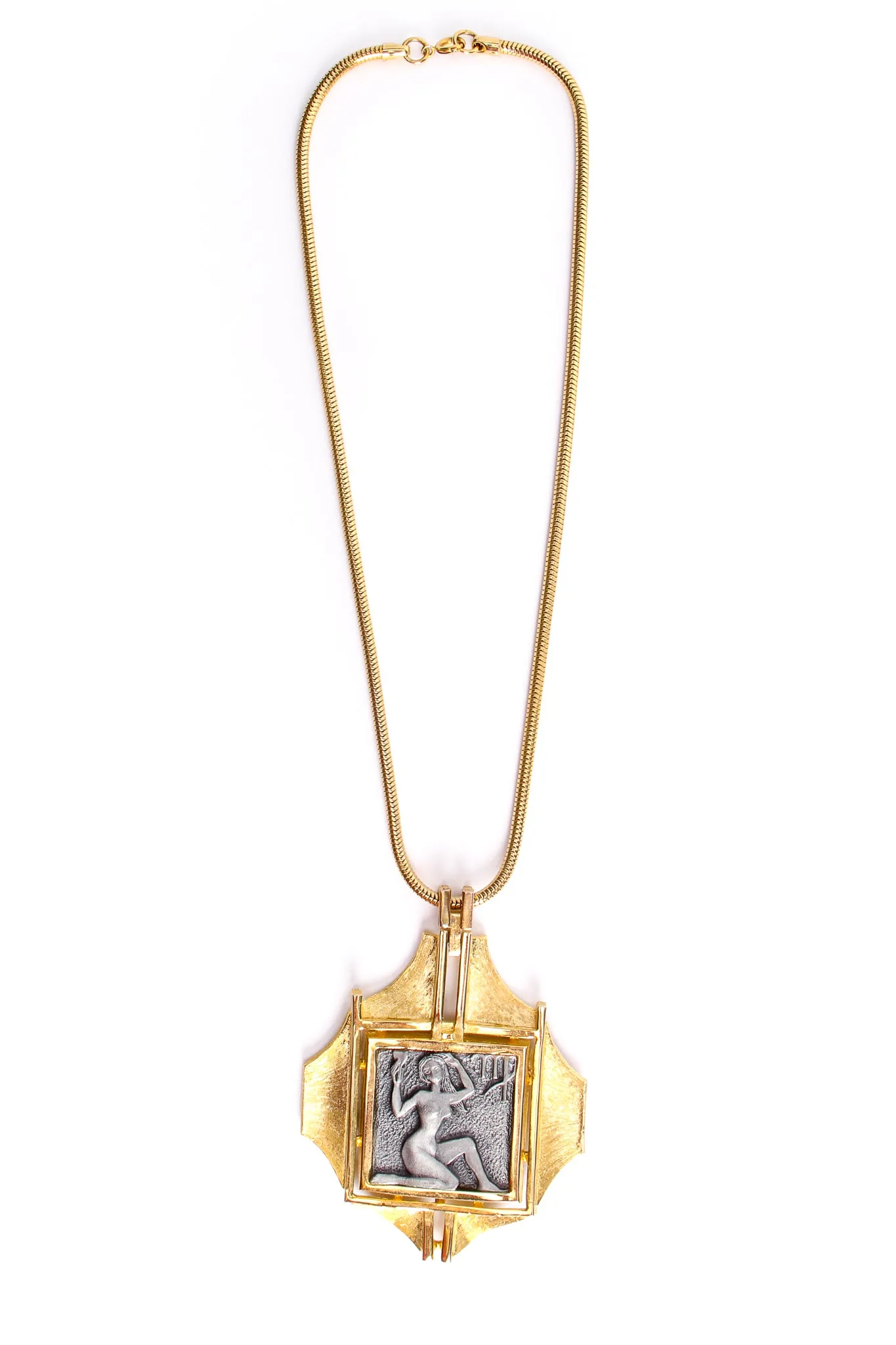 Modernist Virgo Pendant Necklace