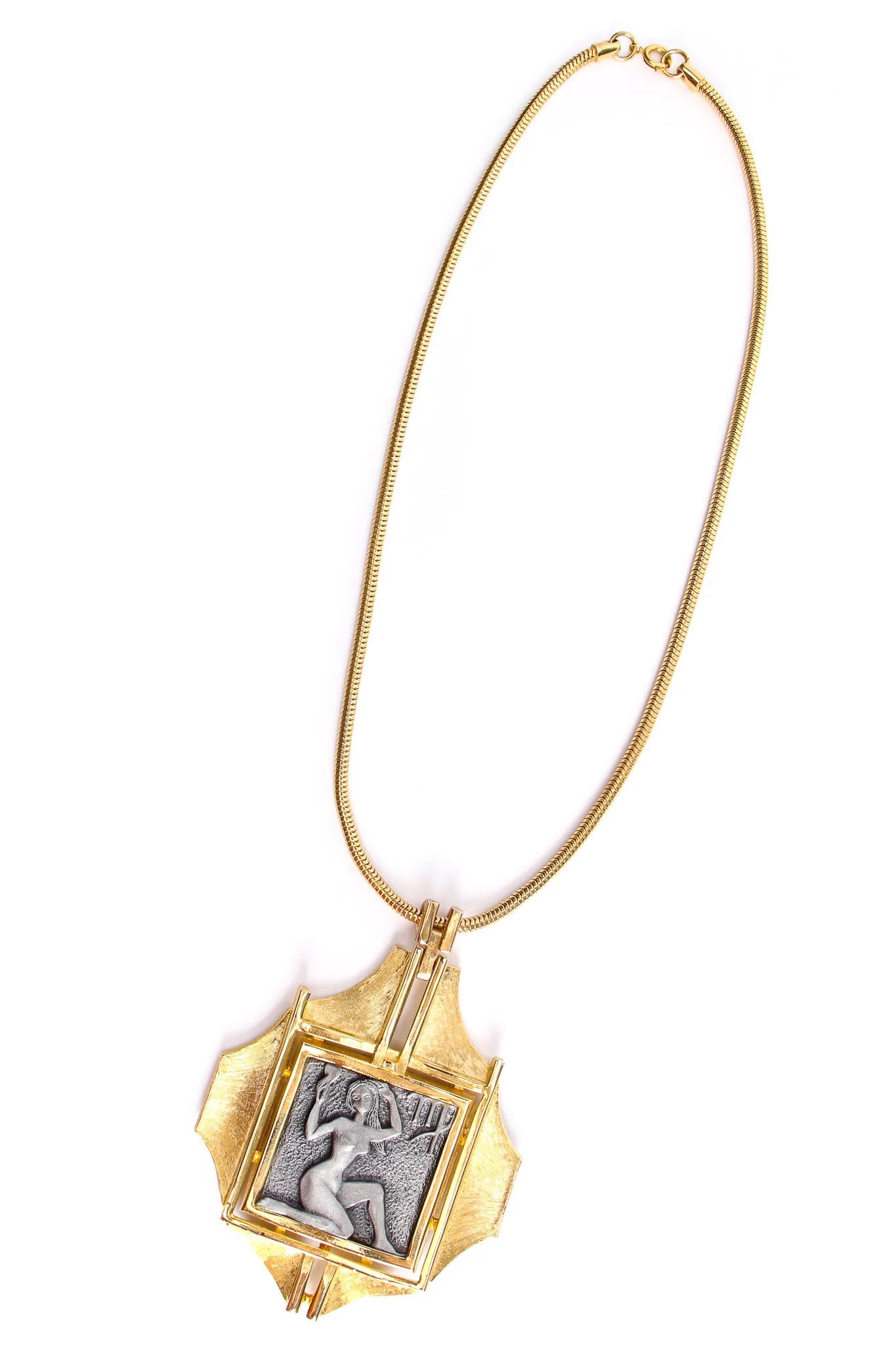 Modernist Virgo Pendant Necklace