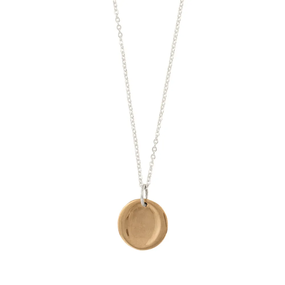 Moon Face Mini Musing Necklace in Bronze