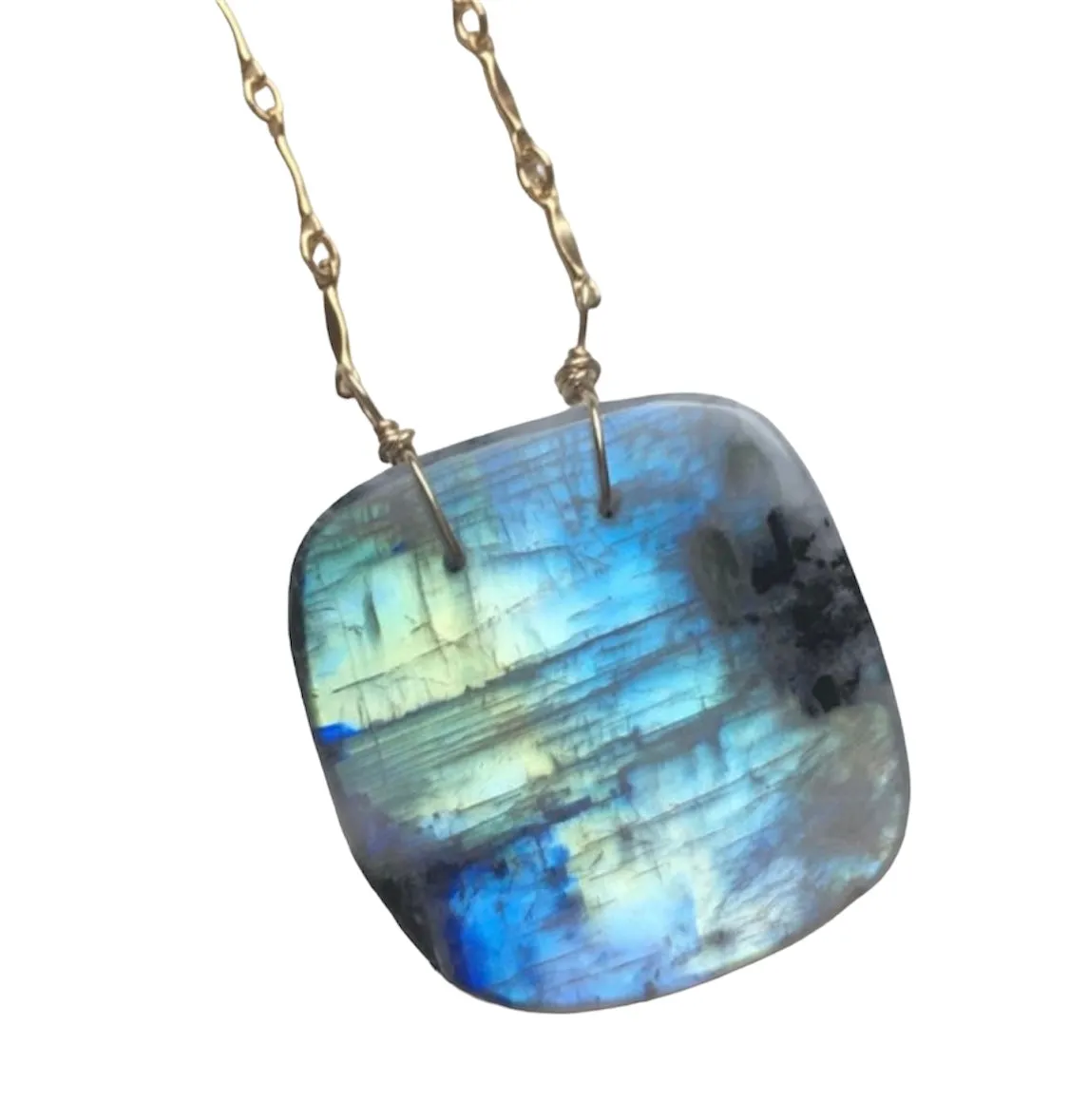 Moonstone Pendant Necklace Gold Fill