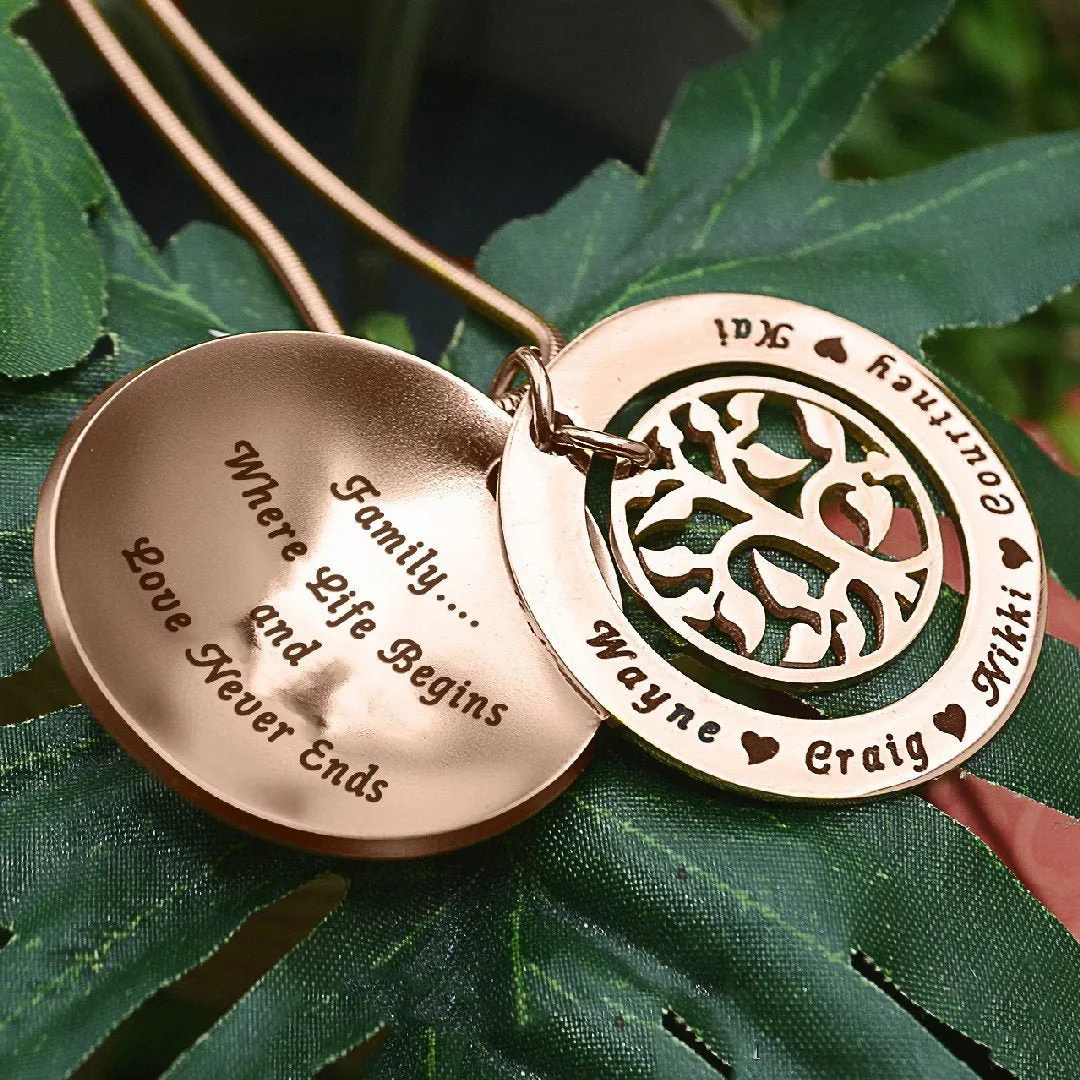 My Family Tree Dome Necklace