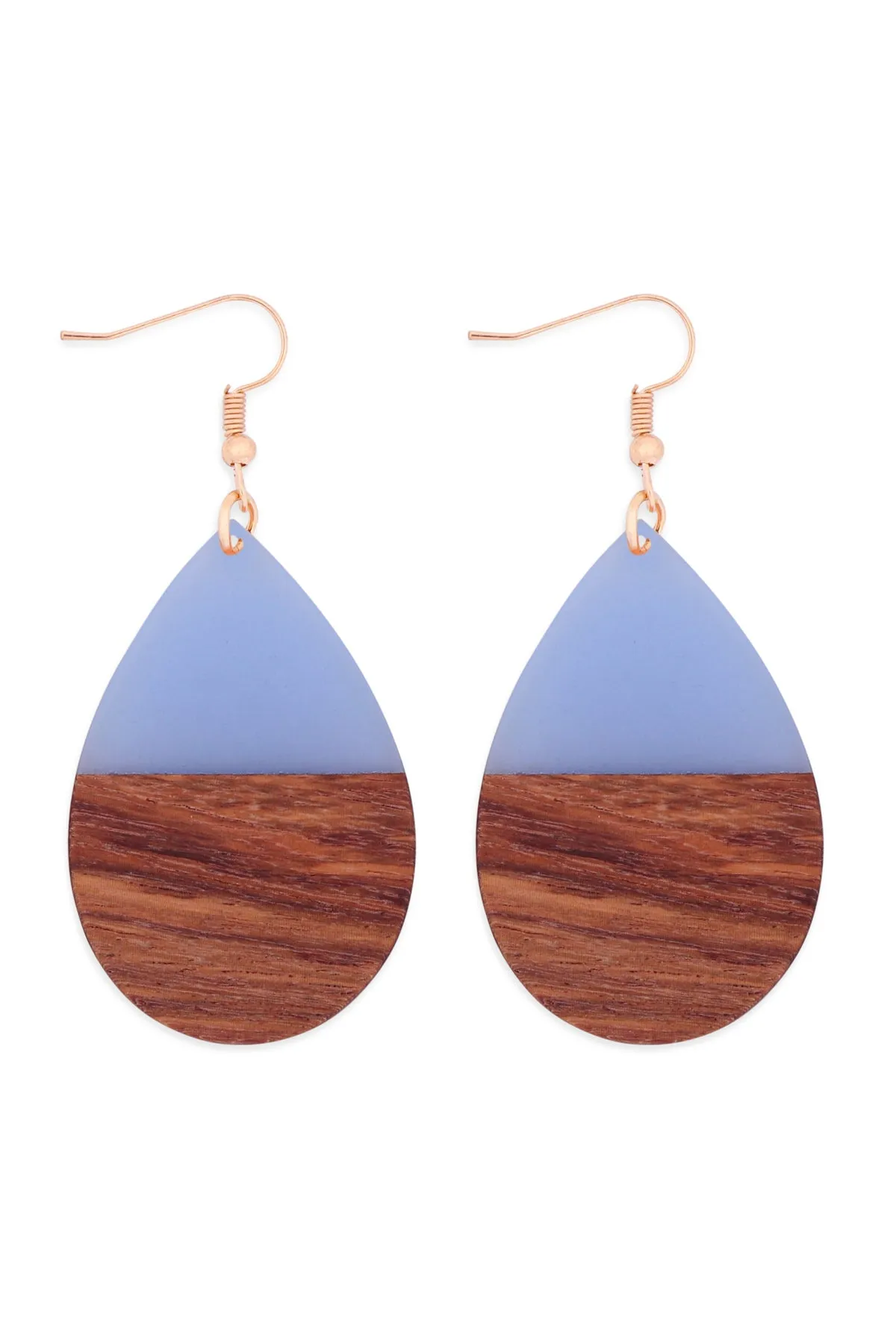 MYE1404 - HOMAICA WOOD PEARSHAPE DROP EARRINGS