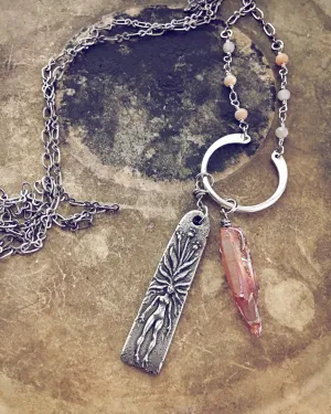 mystic mandrake & canyon lustre crystal necklace⠀