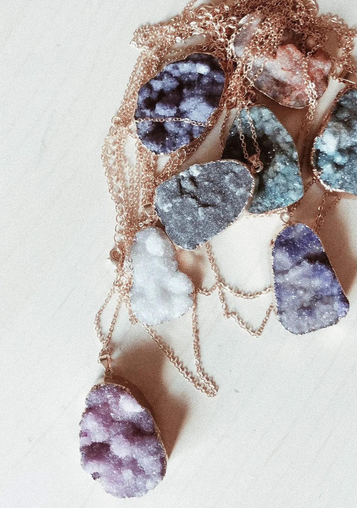 Natural Crystal Quartz Diffusing Necklace