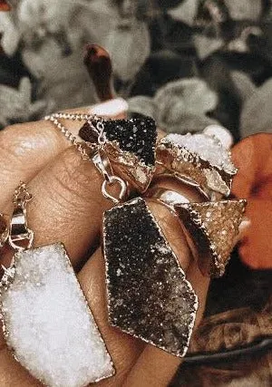 Natural Crystal Quartz Diffusing Necklace