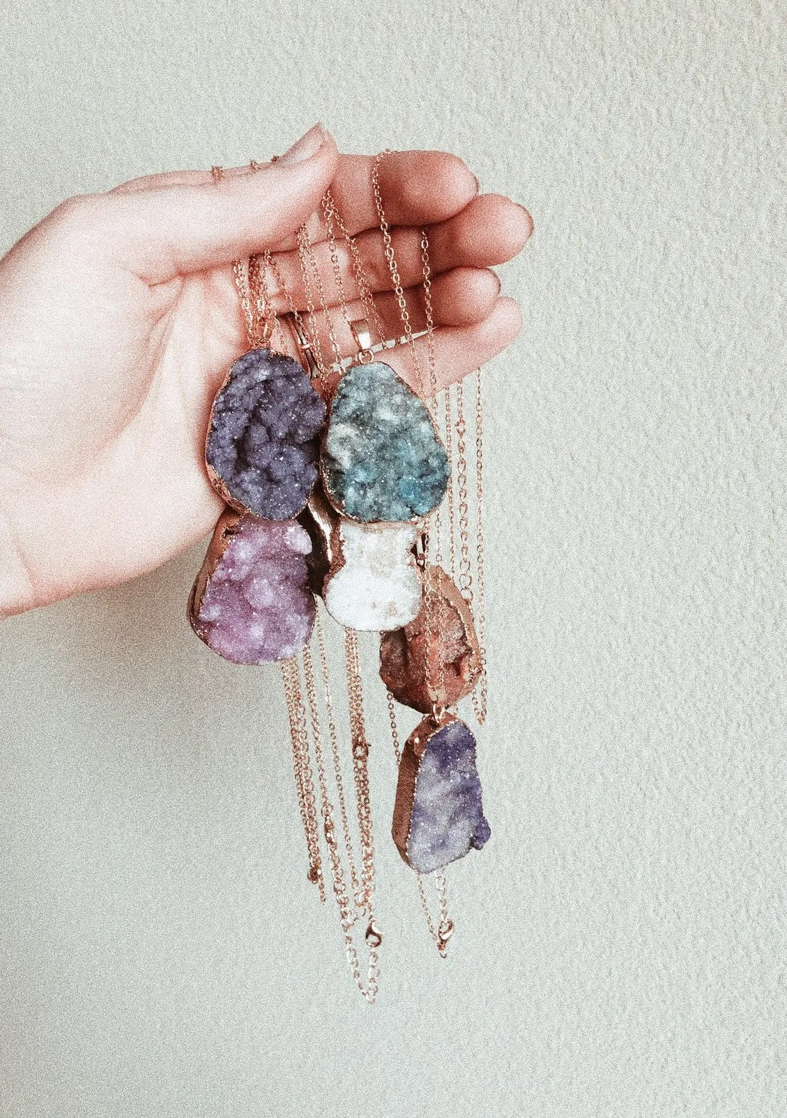 Natural Crystal Quartz Diffusing Necklace