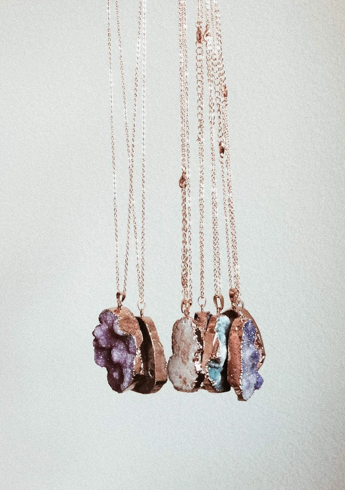 Natural Crystal Quartz Diffusing Necklace