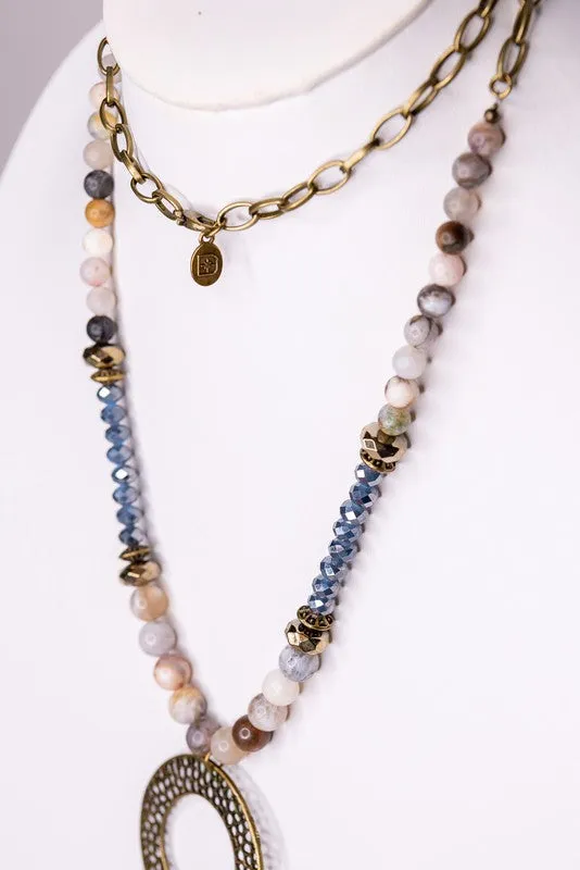 Necklace Bridget Bamboo Agate