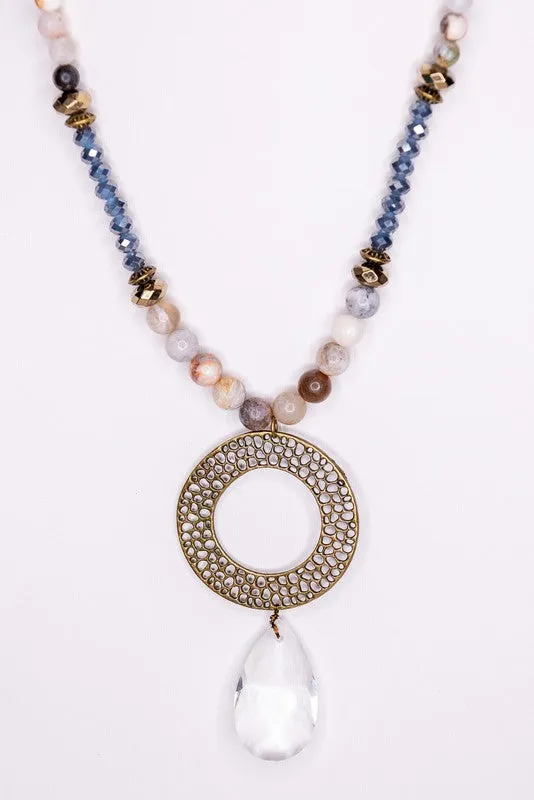 Necklace Bridget Bamboo Agate