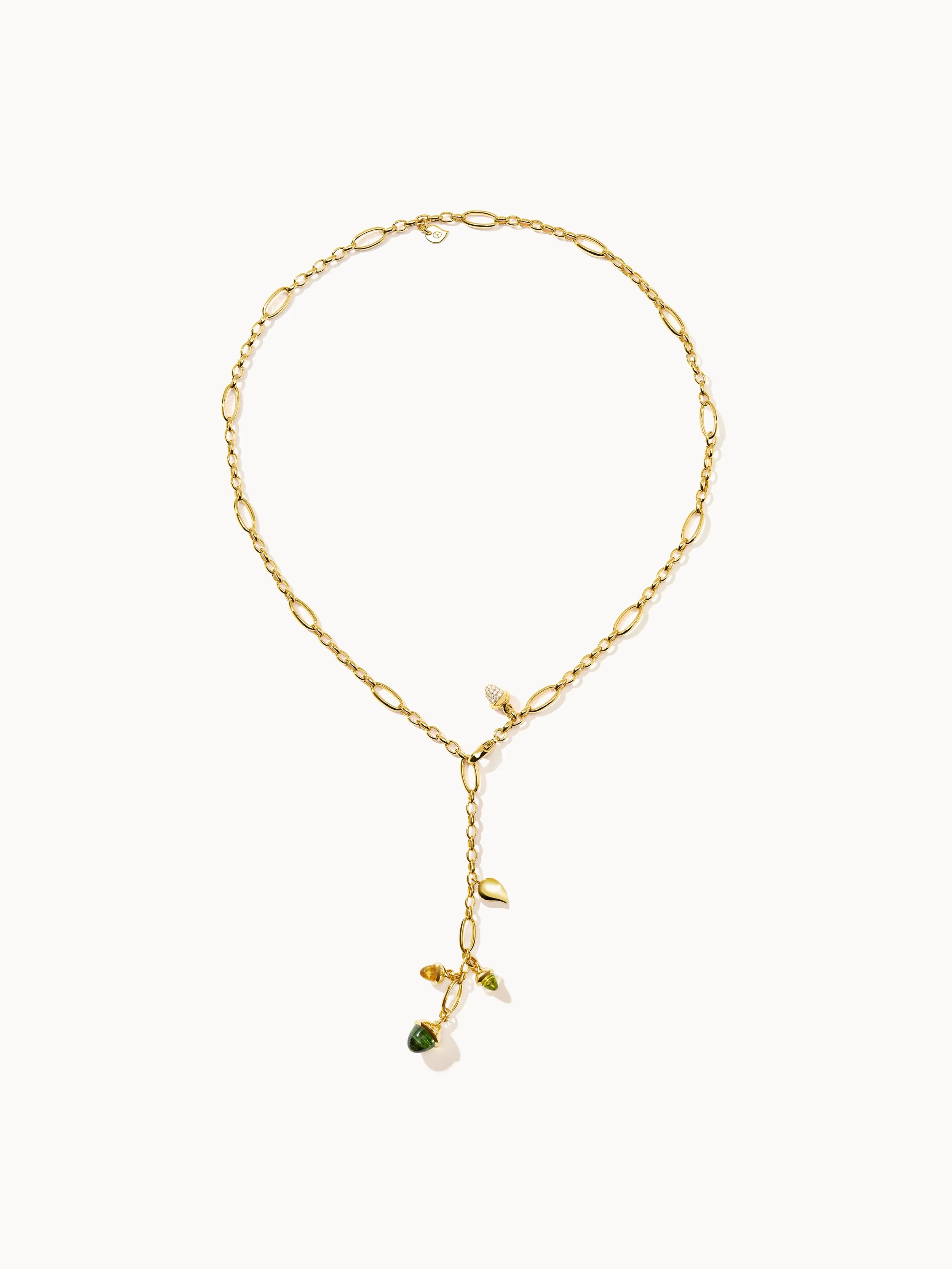 Necklace MIKADO Delicate 51 cm 'Rainforest' with Diamond Pavé 'Rainforest' with Diamond Pavé