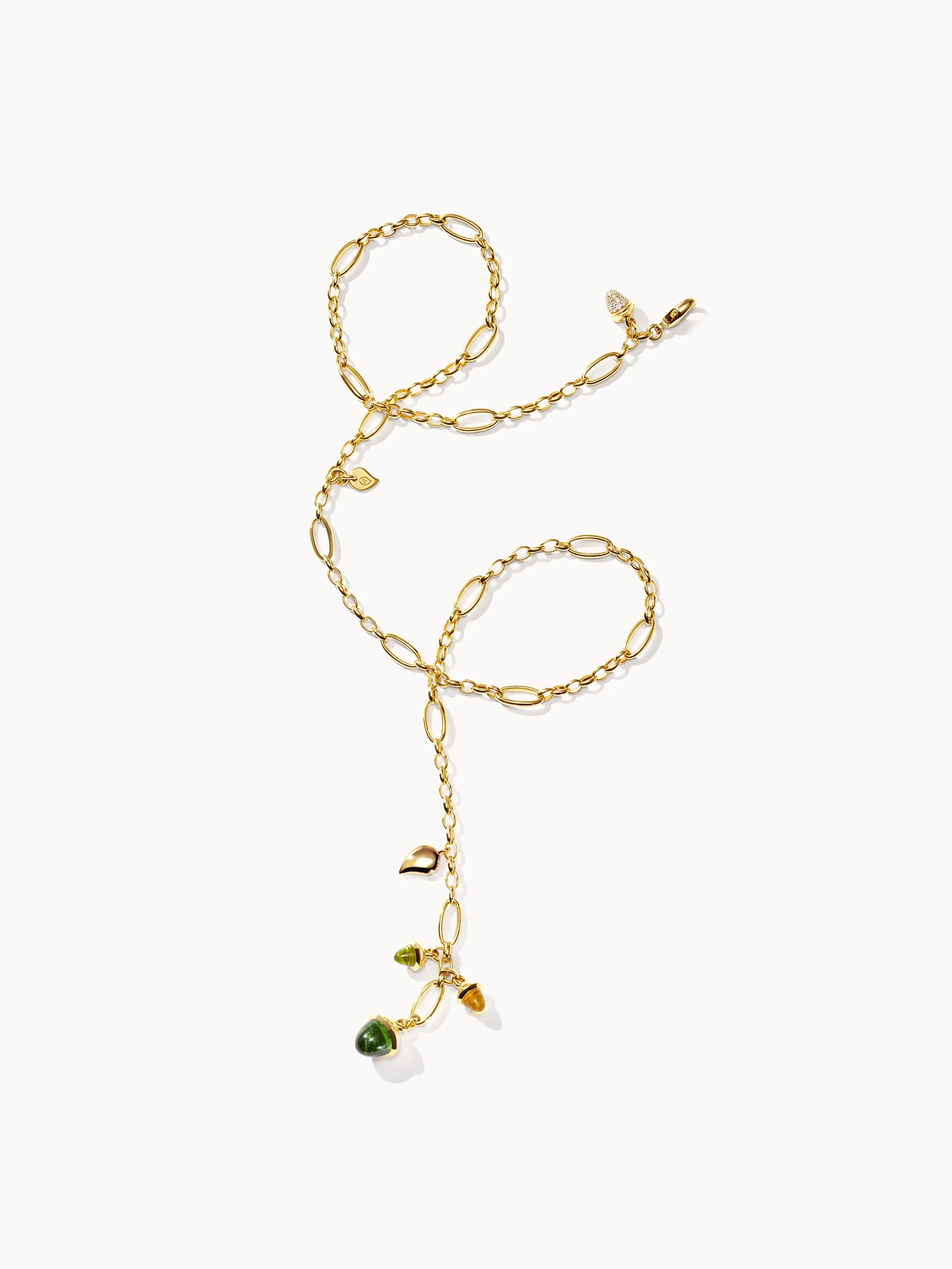 Necklace MIKADO Delicate 51 cm 'Rainforest' with Diamond Pavé 'Rainforest' with Diamond Pavé
