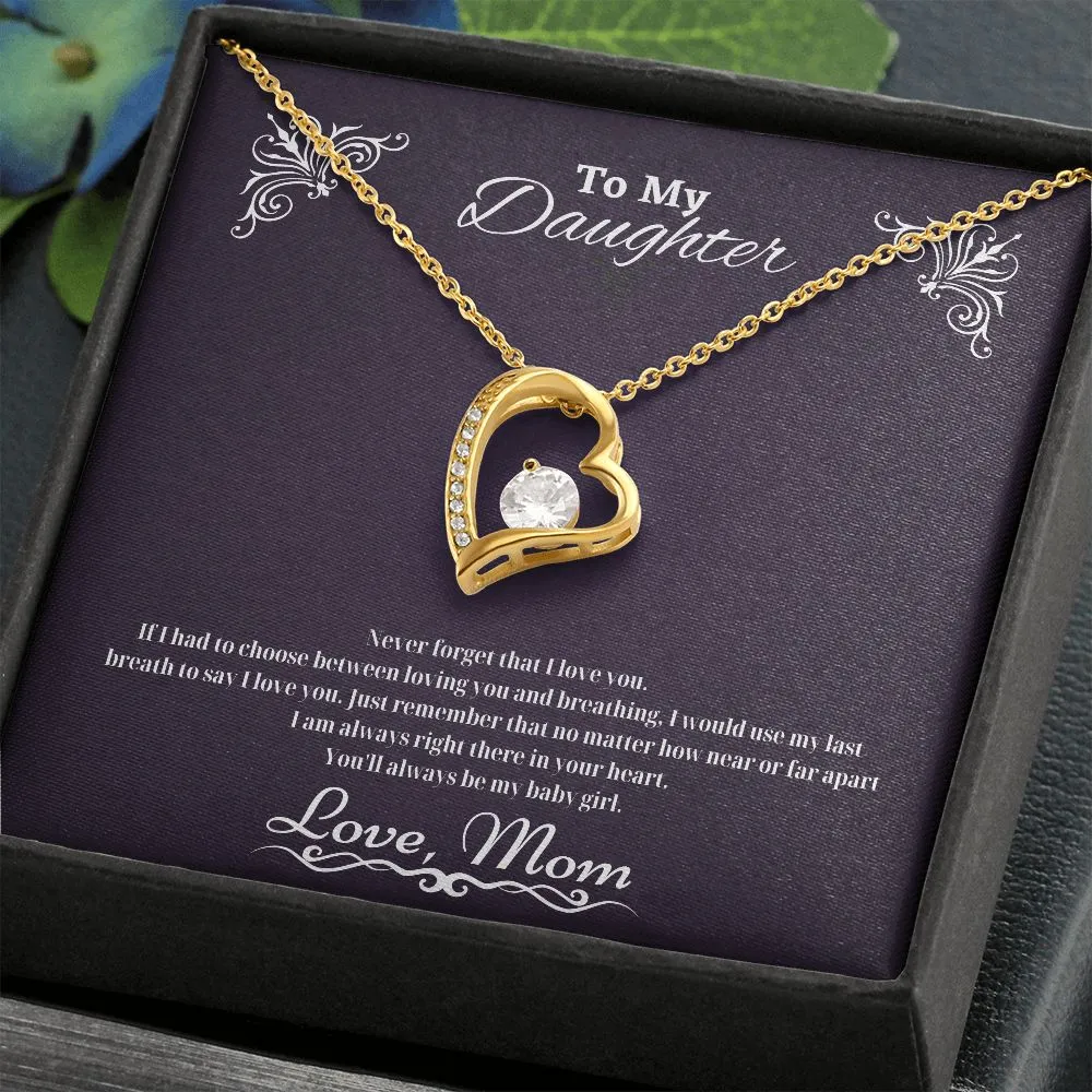 Never Forget I Love You - Gift for Daughter- Love Mom