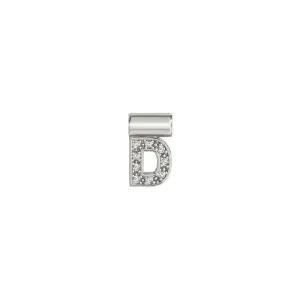 Nomination SeiMia Pendant, Letter D, Cubic Zirconia, Silver