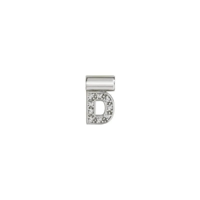 Nomination SeiMia Pendant, Letter D, Cubic Zirconia, Silver
