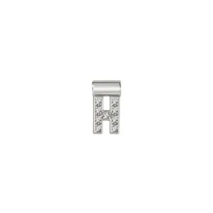 Nomination SeiMia Pendant, Letter H, Cubic Zirconia, Silver