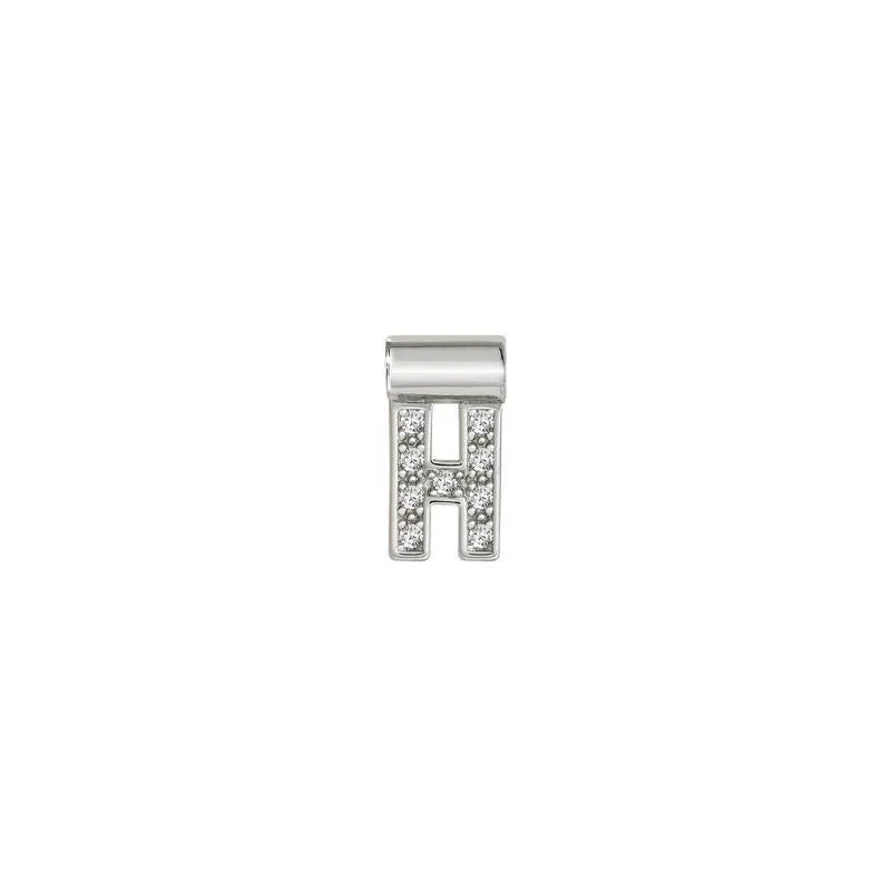 Nomination SeiMia Pendant, Letter H, Cubic Zirconia, Silver
