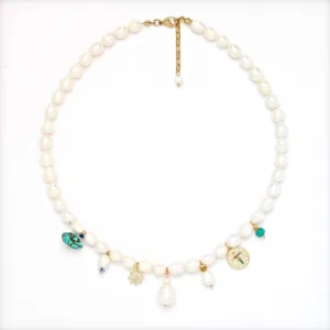 OIYA - Elizabeth Freshwater Pearl Choker (Gold)