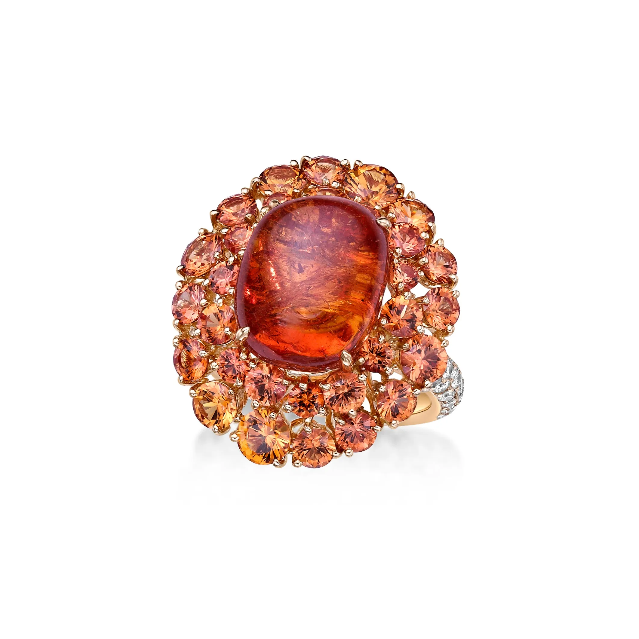 Opal Garnet Diamond Ring