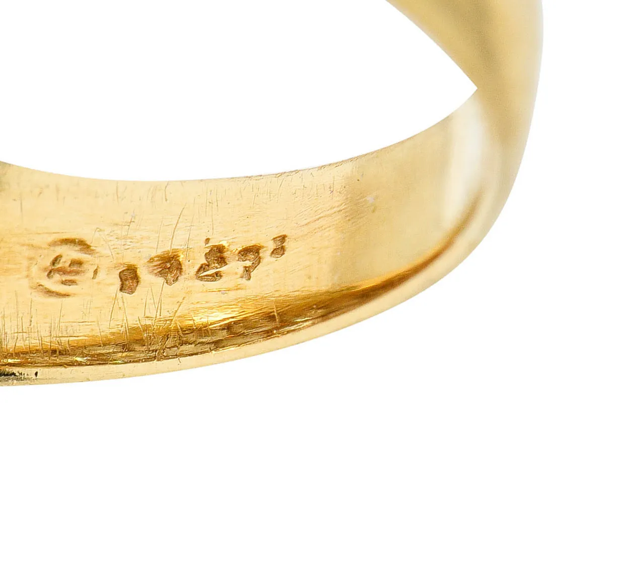 Oscar Heyman 7.50 CTW Pave Diamond 18 Karat Gold Bombe Band Ring