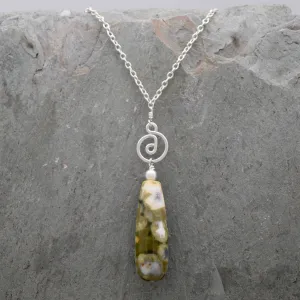 Pacha Drop Necklace Rainforest Rhyolite
