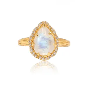 Pacific Moonstone Ring - Full Pavé