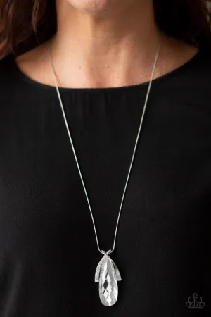 Paparazzi Stellar Sophistication - White Gem Necklace