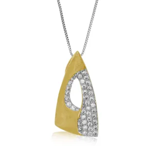 Pendant Necklace, Yellow Gold-Plated Fashion Pendant Necklace for Women in Brass with 18 Inch Chain