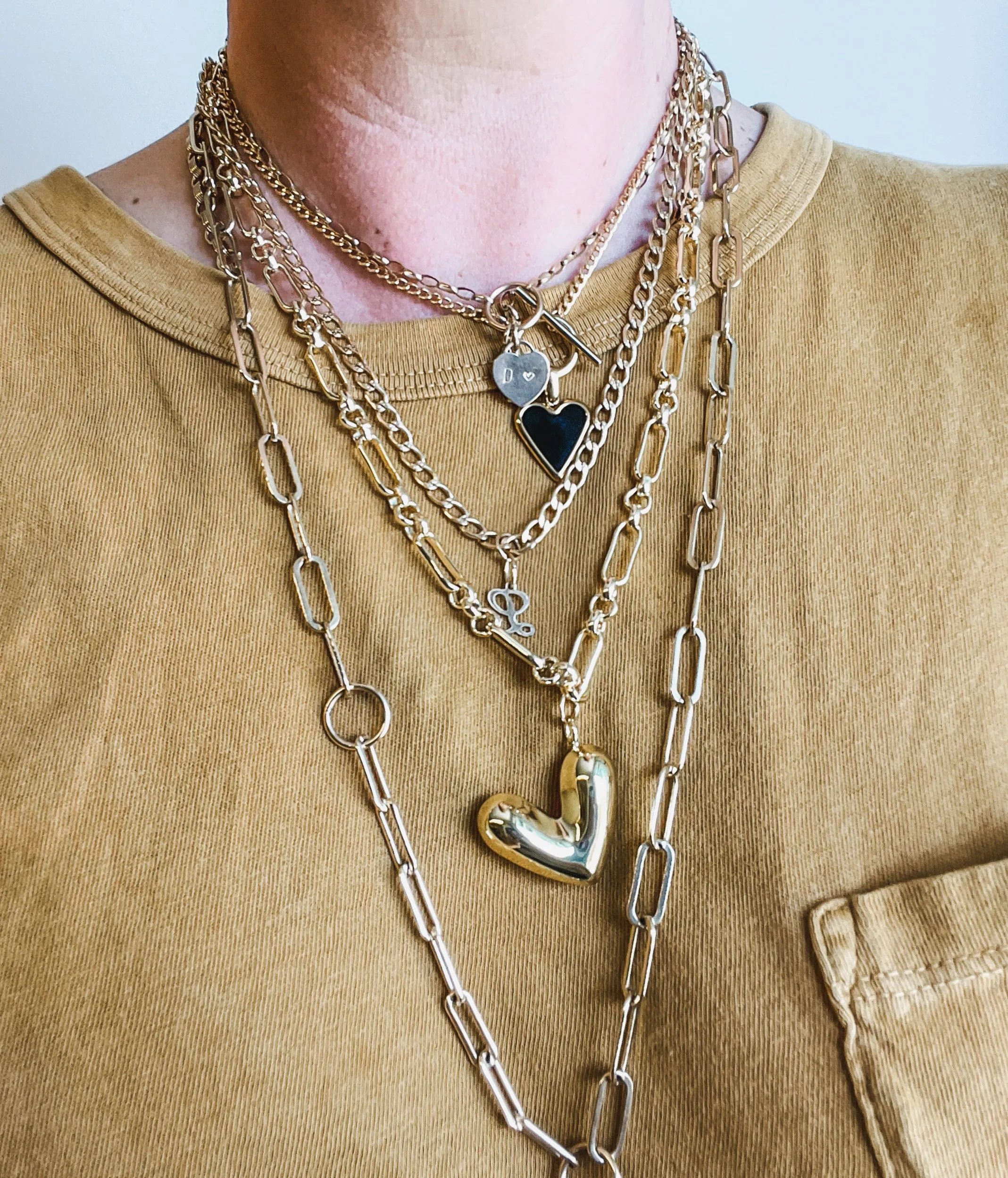 Penelope puffy heart charm