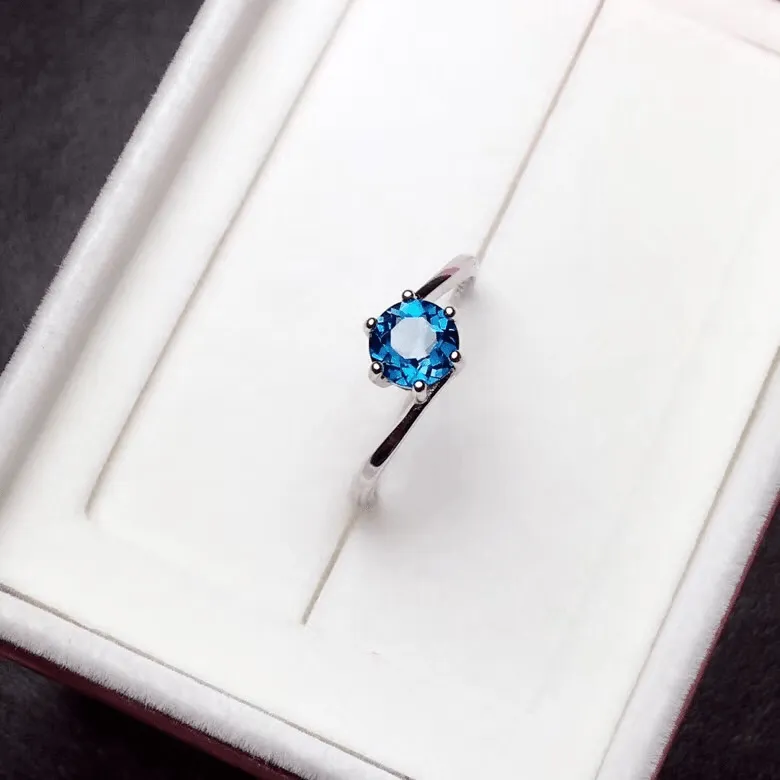 Perfect Blue Luminous Ring - 925 STERLING SILVER
