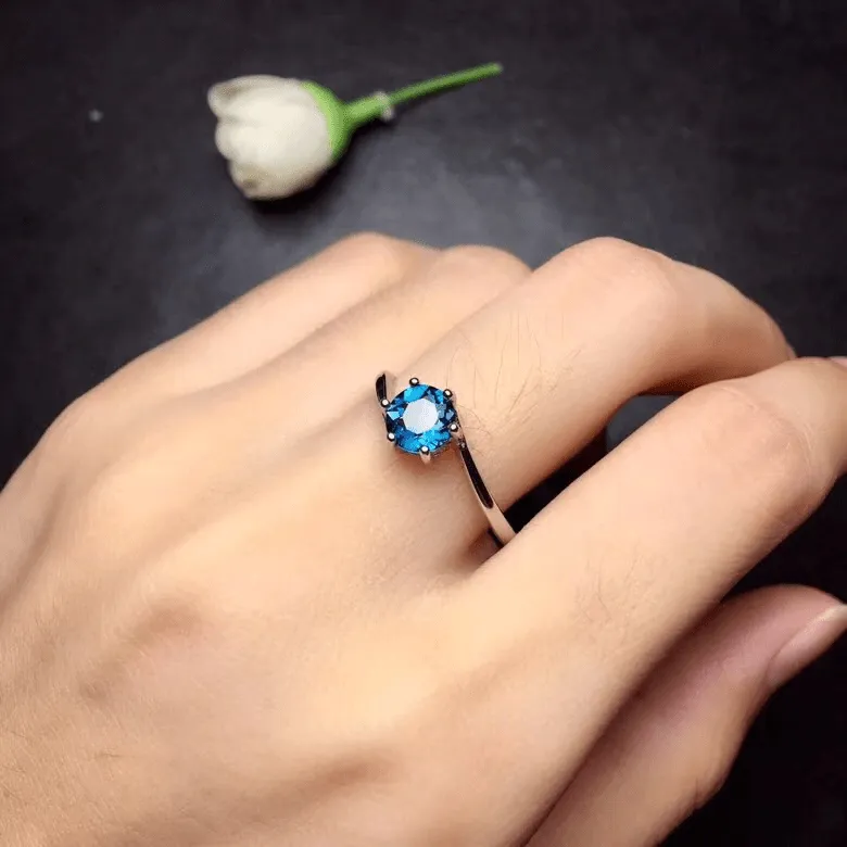 Perfect Blue Luminous Ring - 925 STERLING SILVER