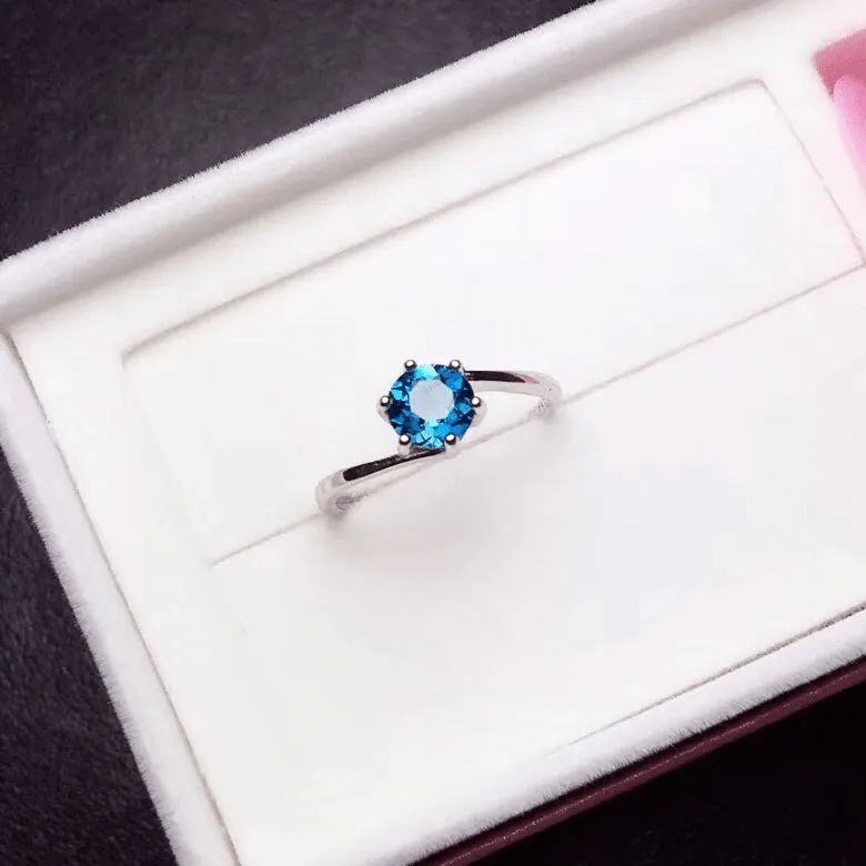 Perfect Blue Luminous Ring - 925 STERLING SILVER