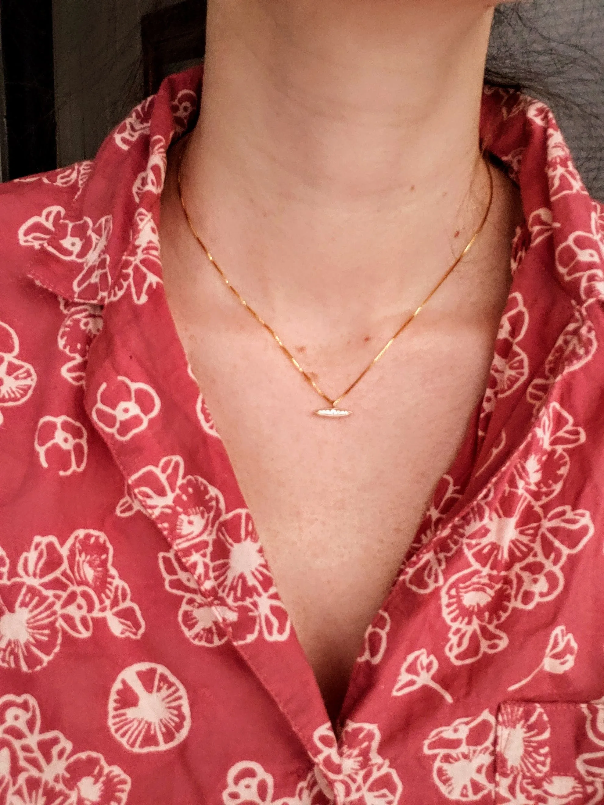 Pershing Square Pave Line Necklace