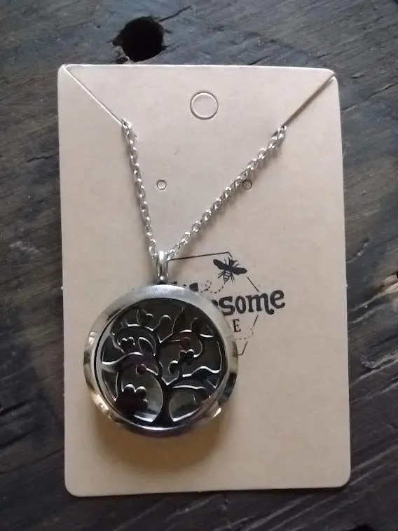 Personal Diffuser Tree of Life Necklace - Hypoallergic Stainless Steel
