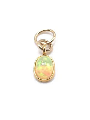 Petite Opal Pendant in 14K Yellow Gold