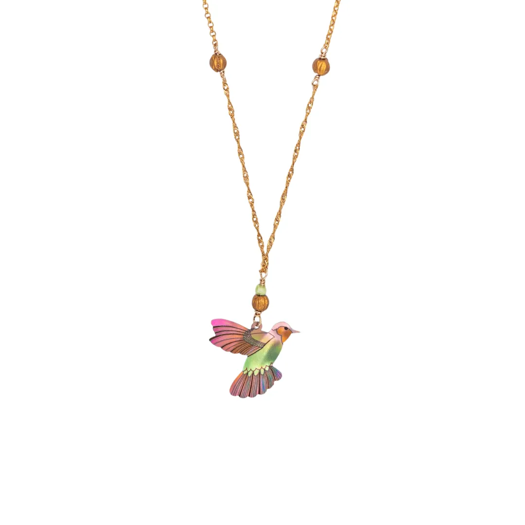 Picaflor Necklace in Living Coral