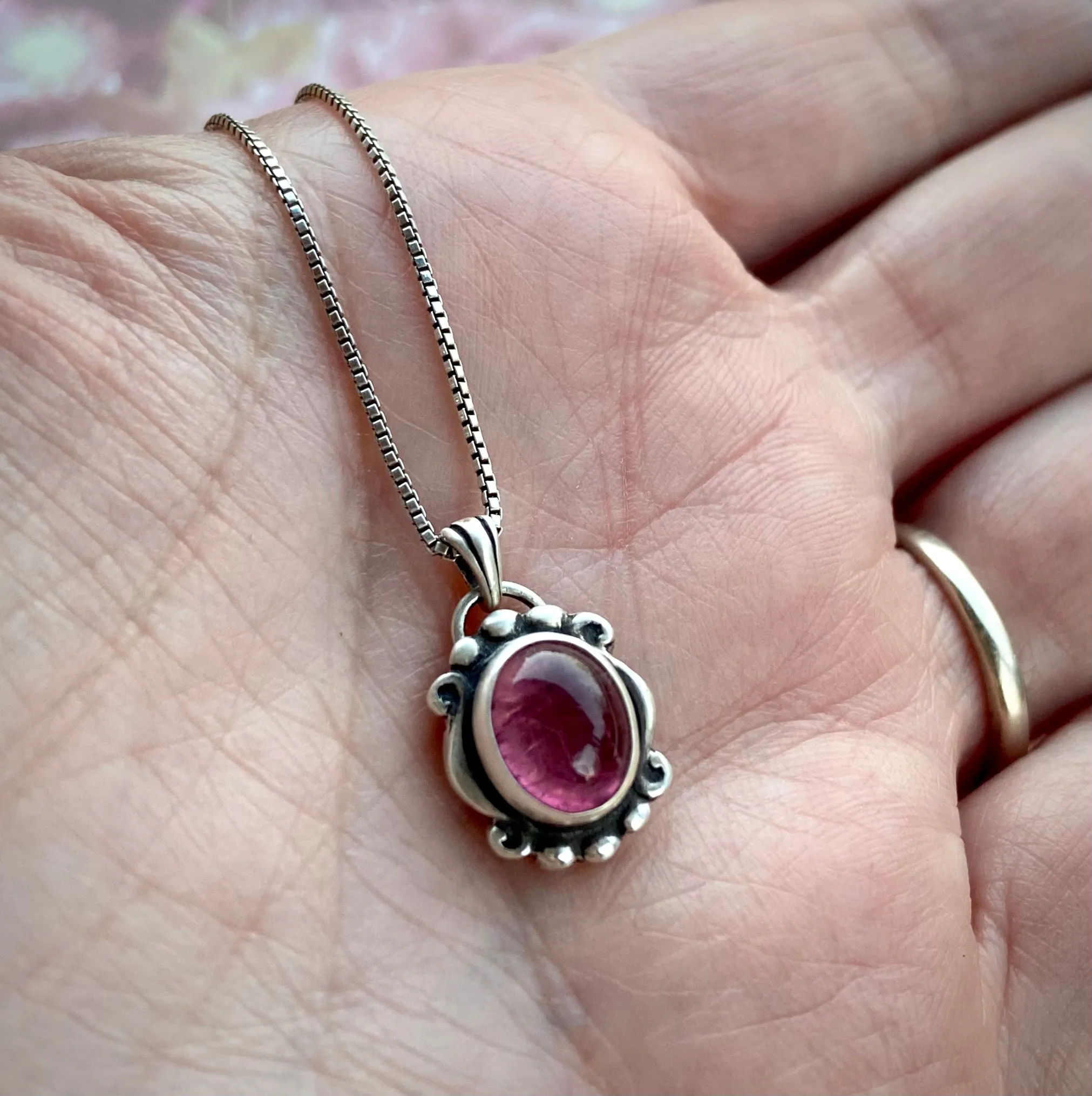 Pink Tourmaline Necklace