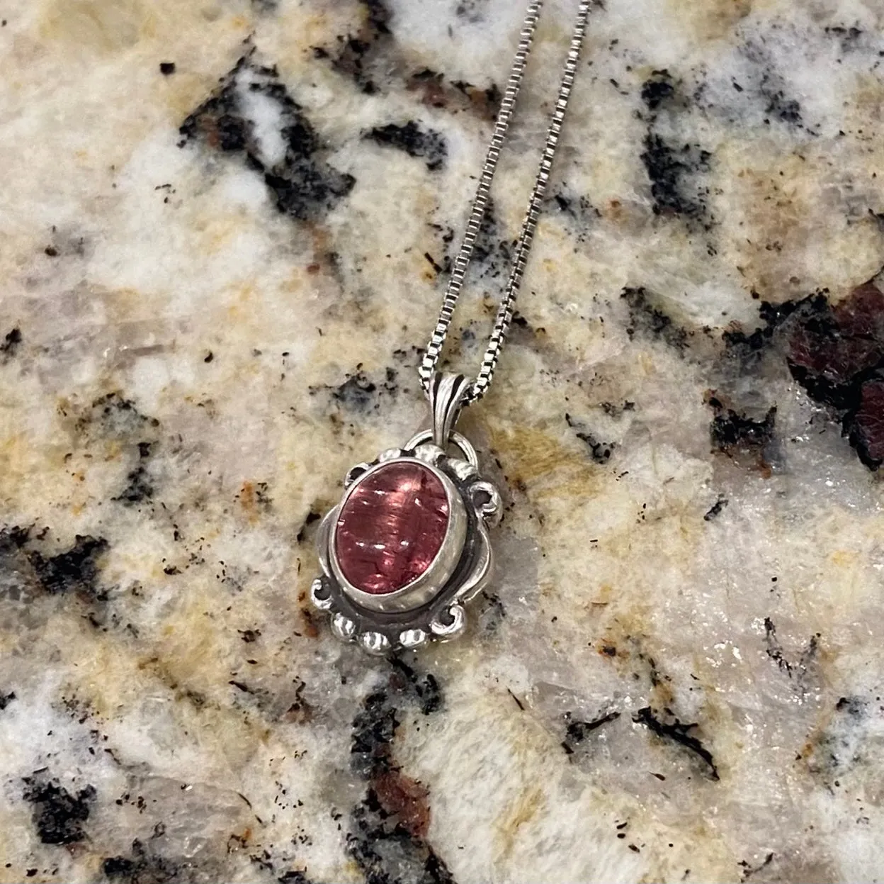 Pink Tourmaline Necklace