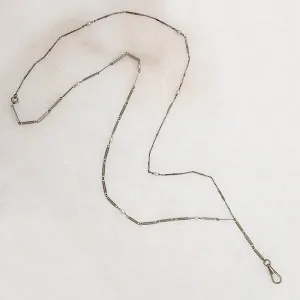 Platinum & Pearl Fancy Link "Y" Chain by Ancient Influences