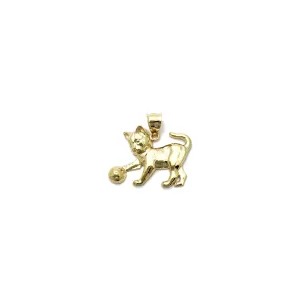 Playful Kitten Pendant (14K)