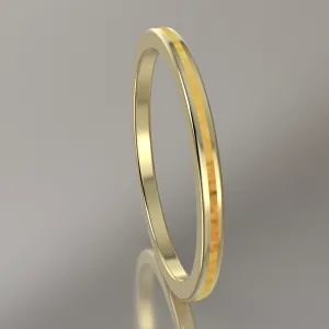 Polished Yellow Gold 1.5mm Stacking Ring Shimmer Gold Resin