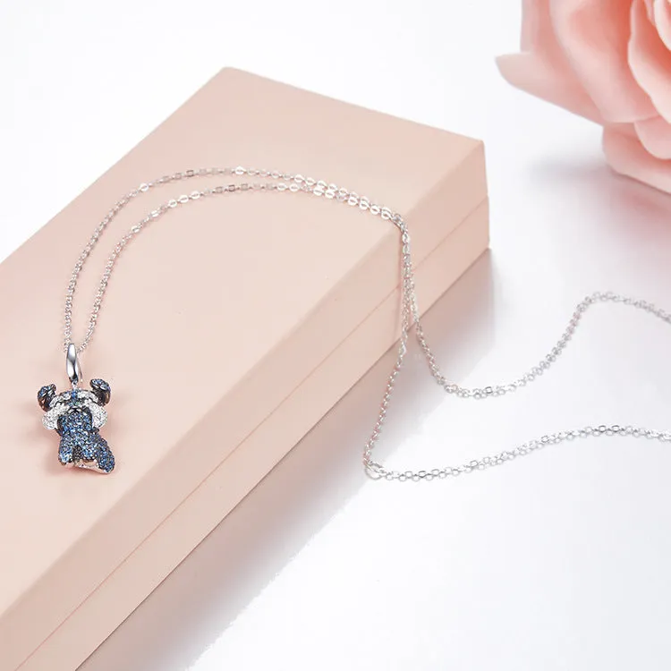 Puppy Wang Wang Schnauzer Morgen Pendant Necklace