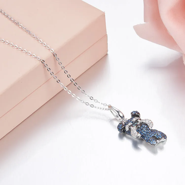 Puppy Wang Wang Schnauzer Morgen Pendant Necklace