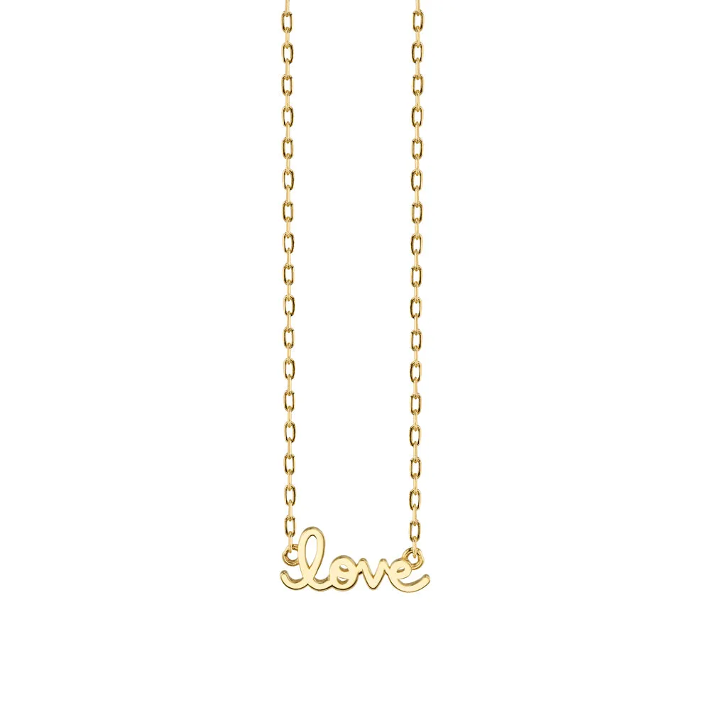 Pure Gold Tiny Love Necklace
