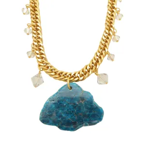 Rainy day blue apatite necklace