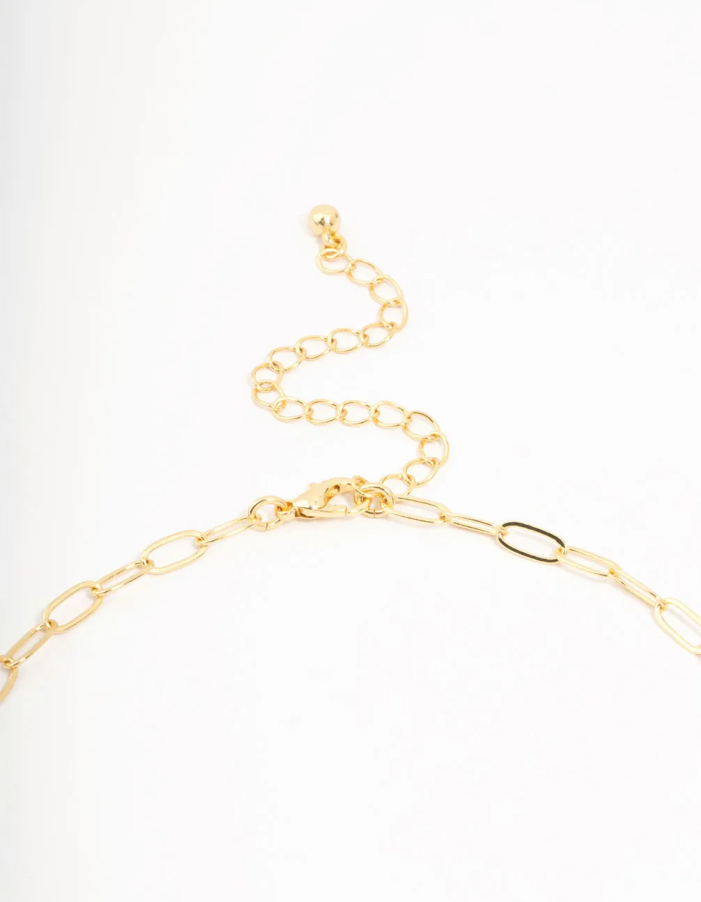 Real Gold Plated Bow Link Necklace