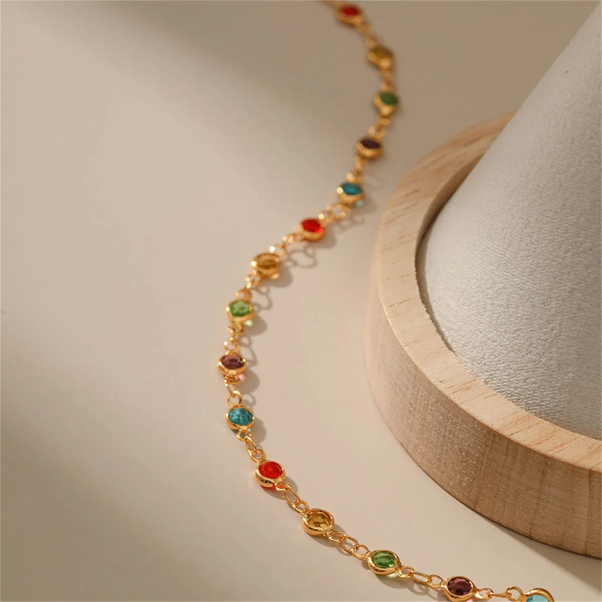 Red Multicolor Crystal & 18K Gold-Plated Necklace