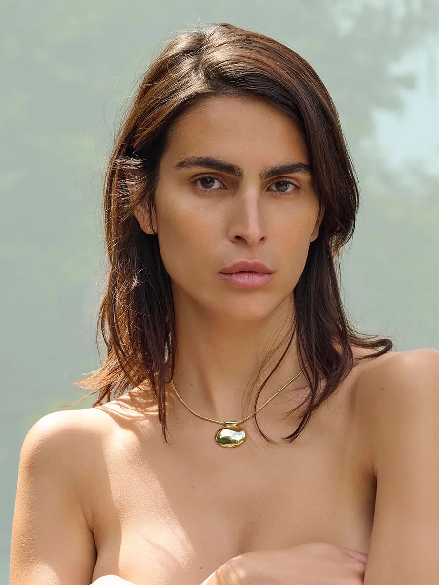 Reflection Pendant Necklace - Gold