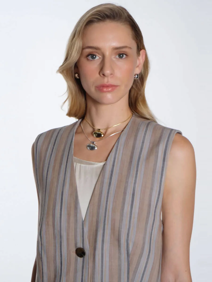 Reflection Pendant Necklace - Gold